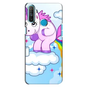 Чехол Unicorn на Realme C3 (Радуга единорожка)