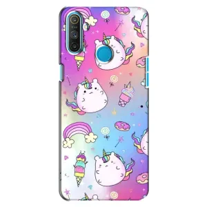Чехол Unicorn на Realme C3 (Радуга и Единорог)