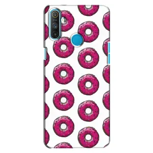 Чехол с изображением вкусной еды для Realme C3 (Розовые пончик)