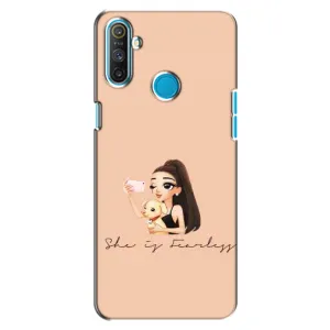 Силиконовый Чехол на Realme C3 с картинкой Стильных Девушек (С собакой)