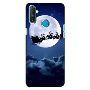 Чехол Санта Клаус для Realme C3 (Санта - луна)