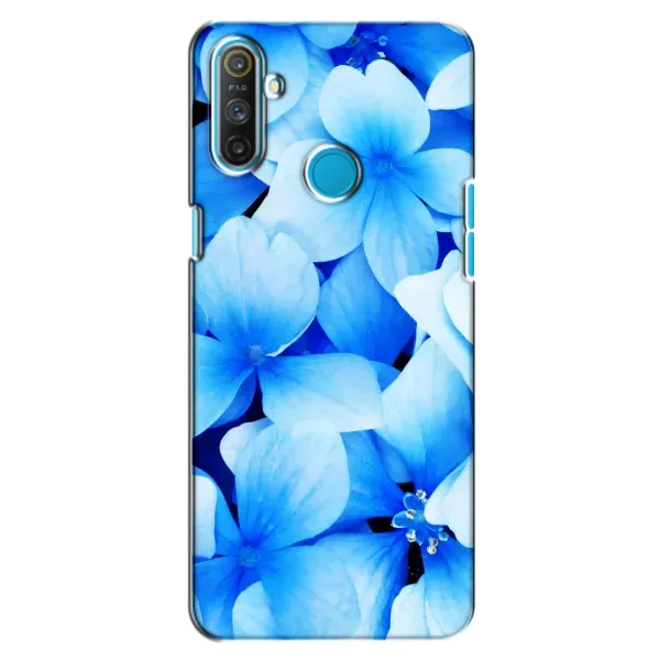 Чехол с рисунком «Синие цветы» для Realme C3 Чехол с рисунком «Синие цветы» для Realme C3
