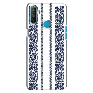 Силиконовый Чехол на Realme C3 с картинкой Вышиванки (Синяя вышиванка)