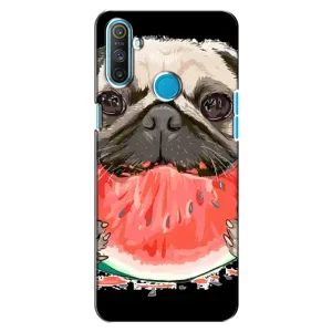 Чехол (ТПУ) Милые собачки для Realme C3 (Смешной Мопс)