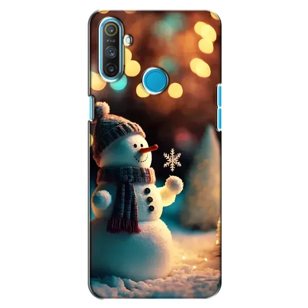 Чехол с рисунком «Снеговик праздничный» для Realme C3