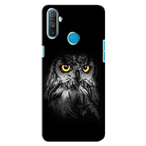 Чехол с рисунком «Сова на чёрном» для Realme C3 Чехол с рисунком «Сова на чёрном» для Realme C3