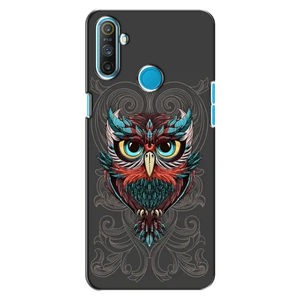 Чехол с рисунком «Сова на сером» для Realme C3 Чехол с рисунком «Сова на сером» для Realme C3