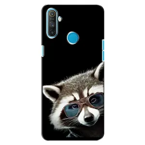 Силиконовый Чехол с Енотами на Realme C3 (Стильный Енот)