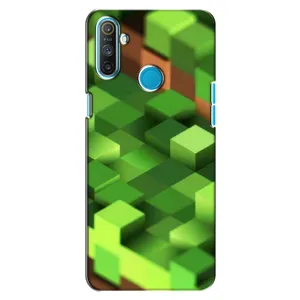 Чехлы для Realme C3 (Персонажи Майн Крафт) (Текстура)