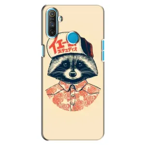 Силиконовый Чехол с Енотами на Realme C3 (В кепчику)