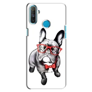 Бампер для Realme C3 с картинкой "Песики" (В очках)