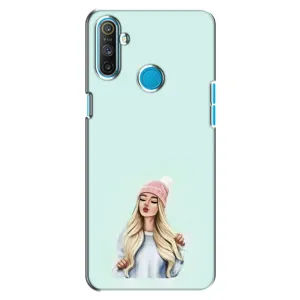 Силиконовый Чехол на Realme C3 с картинкой Стильных Девушек (В шапке)
