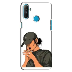 Силиконовый Чехол на Realme C3 с картинкой Стильных Девушек (В зеленом)