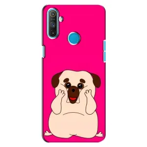 Чехол (ТПУ) Милые собачки для Realme C3 (Веселый Мопсик)