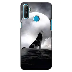 Чехол с Волком на Realme C3 (Волк и луна)
