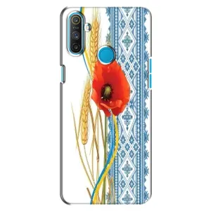 Силиконовый Чехол на Realme C3 с картинкой Вышиванки (Вышиванка с цветком)