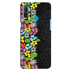 Чехол с Цветами для Realme C3 (Яркие цветы)
