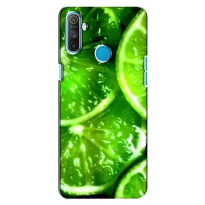 Чехол с изображением вкусной еды для Realme C3 (Яркий ЛАЙМ)