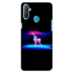 Силиконовый бампер с картинкой животных для Realme C3 (Яркий олень)