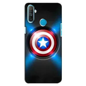Чехол с Щитом Капитана Америки на Realme C3 (Яркий Щит Капитана)