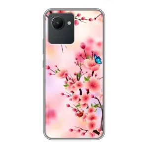 Чехол с принтом САКУРЫ на Realme C30 (Бабочки на сакуре)