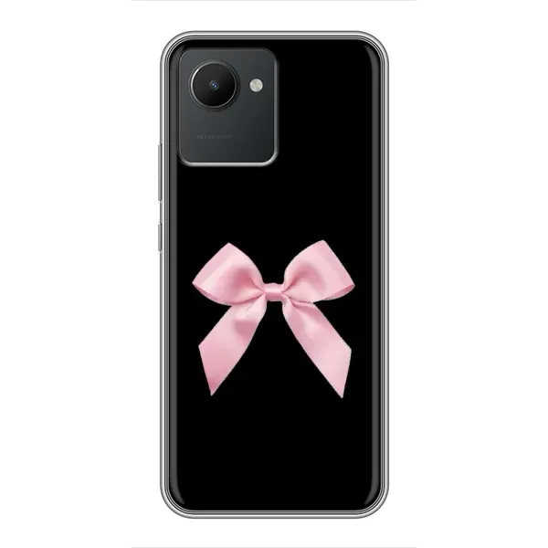 Чехол с рисунком «Бант на черном» для Realme C30 Чехол с рисунком «Бант на черном» для Realme C30