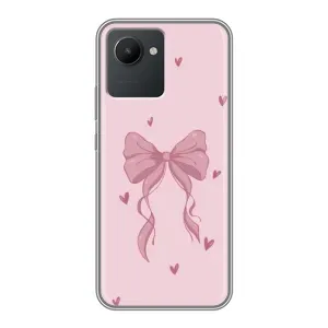 Чохол банти для Realme C30 (Бант на рожевому)
