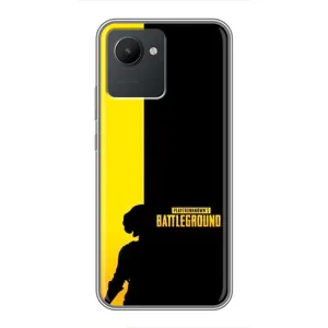 Чехол (TPU) с картинкой "Лого Пабг" на Реалми С30 (Battlegrounds)