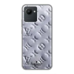 Текстурный Чехол Louis Vuitton для Реалми С30 (Белый ЛВ)