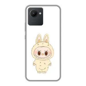 Чохол з принтом Лабубу для Realme C30 (Бежевий Лабубу)