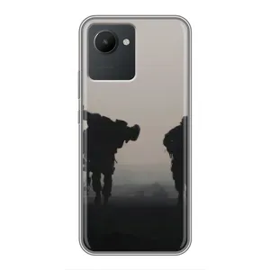 Чехлы на военную тематику для Realme C30 (Бой солдат)
