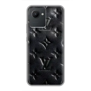 Текстурный Чехол Louis Vuitton для Реалми С30 (Черный ЛВ)