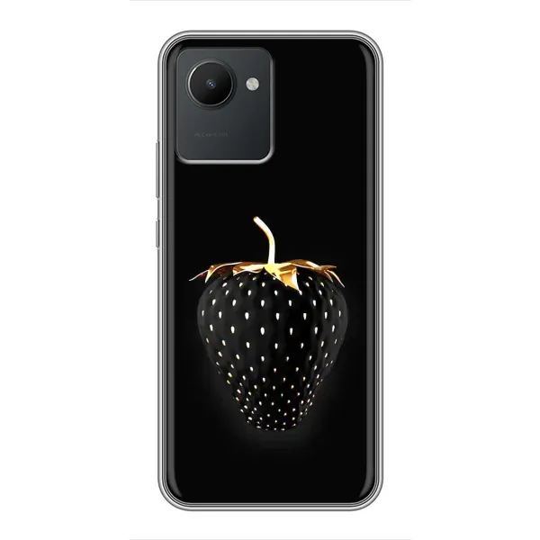 Чехол с рисунком «Чёрная клубника» для Realme C30 Чехол с рисунком «Чёрная клубника» для Realme C30