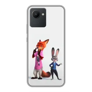 Силіконовий чохол з принтом Зоотрополіс для Realme C30 (Джуді і Нік)