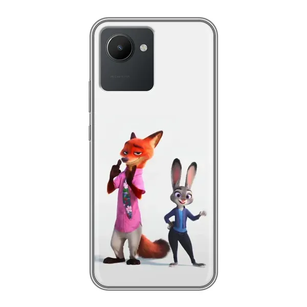 Чехол с рисунком «Джуди и Ник» для Realme C30 Чехол с рисунком «Джуди и Ник» для Realme C30