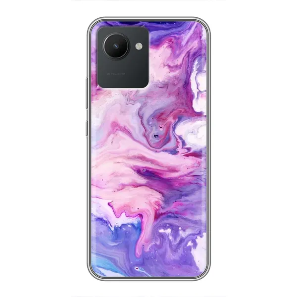 Чехол с рисунком «Фиолетовый мрамор» для Realme C30 Чехол с рисунком «Фиолетовый мрамор» для Realme C30