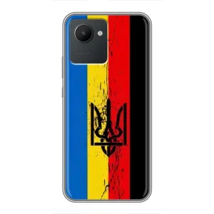 Чехлы УПА (Красно-Чёрный) на Realme C30 (Флаг УПА)