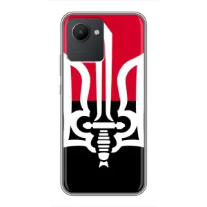 Чехлы УПА (Красно-Чёрный) на Realme C30 (Герб Украины)