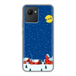 Силіконовий бампер на різдво для Realme C30 (Місто в снігу)