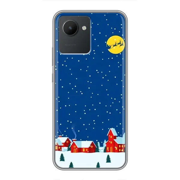 Чехол с рисунком «Город в снегу» для Realme C30 Чехол с рисунком «Город в снегу» для Realme C30