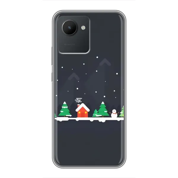Чехол с рисунком «Город зимний» для Realme C30 Чехол с рисунком «Город зимний» для Realme C30