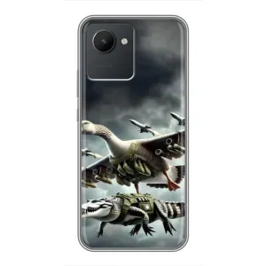 Чохол з мемами траралело тралала для Realme C30 (Гусіні і крокоділо)