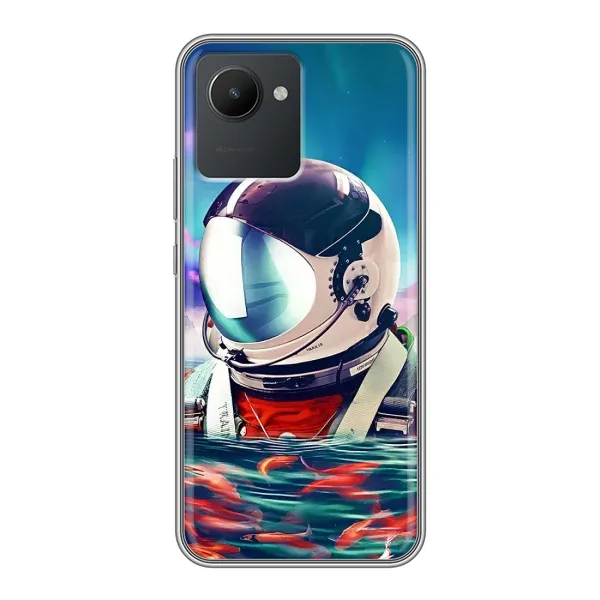 Чехол с рисунком «Космонавт в воде» для Realme C30 Чехол с рисунком «Космонавт в воде» для Realme C30