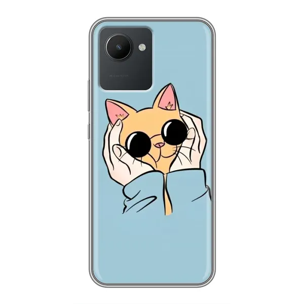 Чехол с рисунком «КОТИК в очках» для Realme C30 Чехол с рисунком «КОТИК в очках» для Realme C30
