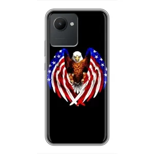 Чохол Прапор USA для Realme C30 (Крила США)