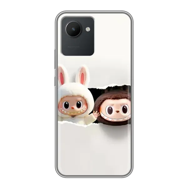 Чехол с рисунком «Фигурки Labubu» для Realme C30 Чехол с рисунком «Фигурки Labubu» для Realme C30