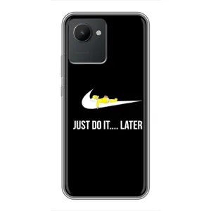 Силиконовый Чехол на Realme C30 с картинкой Nike (Later)