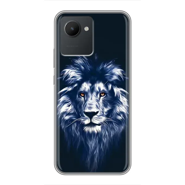 Чехол с рисунком «Лев - синий» для Realme C30 Чехол с рисунком «Лев - синий» для Realme C30