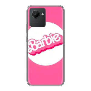 Силіконовый Чохол Барбі фільм на Realme C30 (Лого Барбі)