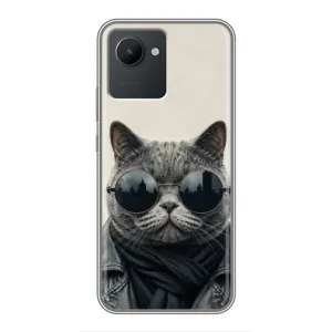 Чехол на тематику: Коты для Realme C30 (Модный кот)
